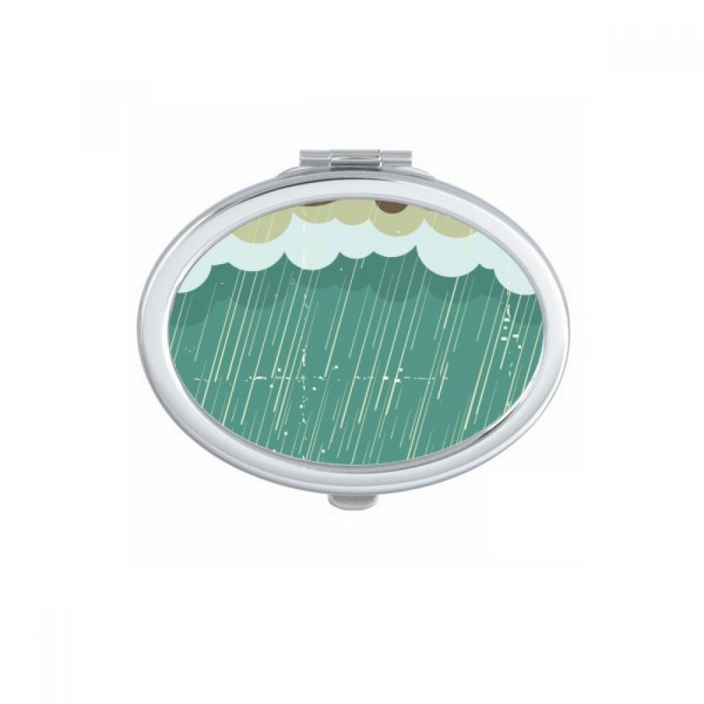 Miroir de poche ovale et compact pour corriger le maquillage des yeux