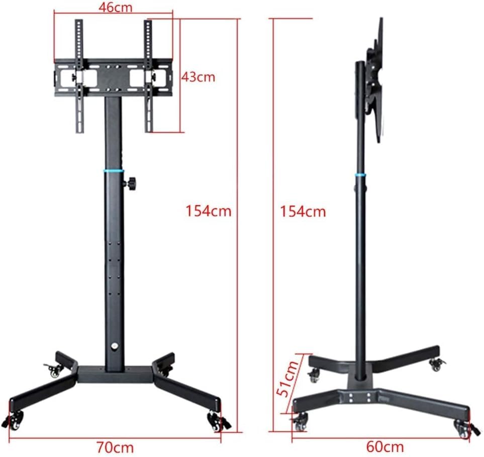 Soporte móvil para TV ajustable con ruedas carga 35 kg miniatura 2