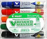 Producto nuevo Pilot - Juego de 5 rotuladores para pizarra blanca V Board Master punta redonda Begreen