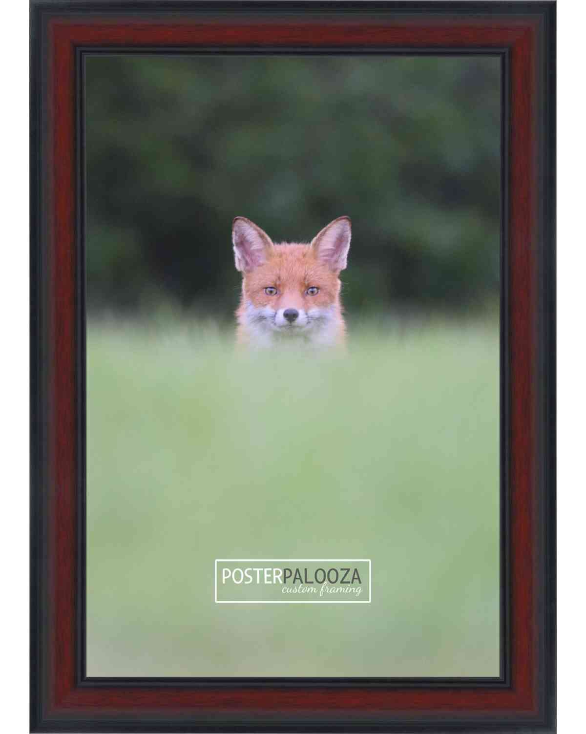 Poster Palooza 16x20 Traditional Mahogany Complete Wood Picture Frame with UV Acrylic Plexiglass, Foam Board Backing & Hardware Included