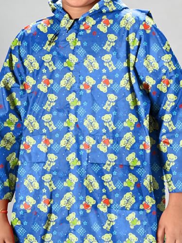 Image of LUX VENUS Boys Printed Raincoat with School Bag Cover