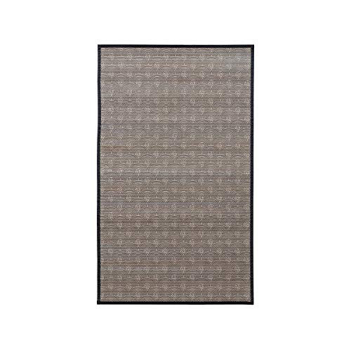 Bloomingville Black Bamboo Scallop Pattern Mat (3 feet x 5