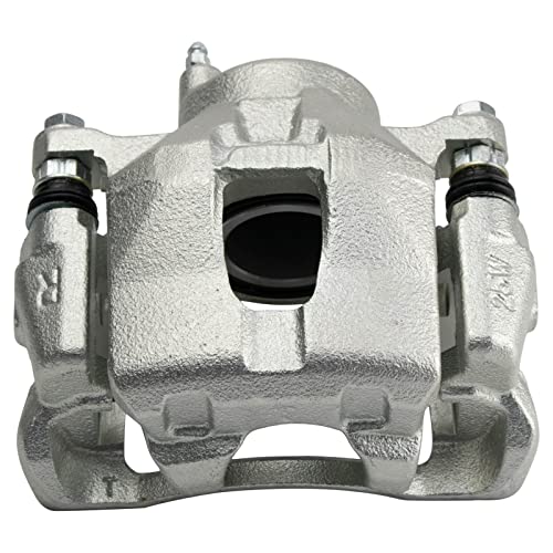 Image of TRQ Front Brake Caliper Set Zinc Coated Brackets Hardware Compatible with 2005-2010 Scion tC 2000-2005 Toyota Celica