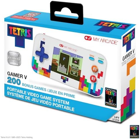 My Arcade Tetris Gamer V: Tetris Game preloaded with 200 Bonus Games, Arcade Classics, 2.5 Inch Screen