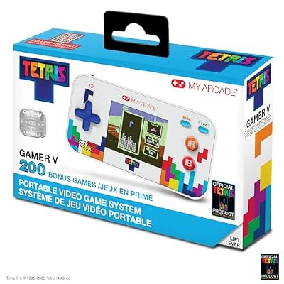 My Arcade Tetris Gamer V: Tetris Game preloaded with 200 Bonus Games, Arcade Classics, 2.5 Inch Screen