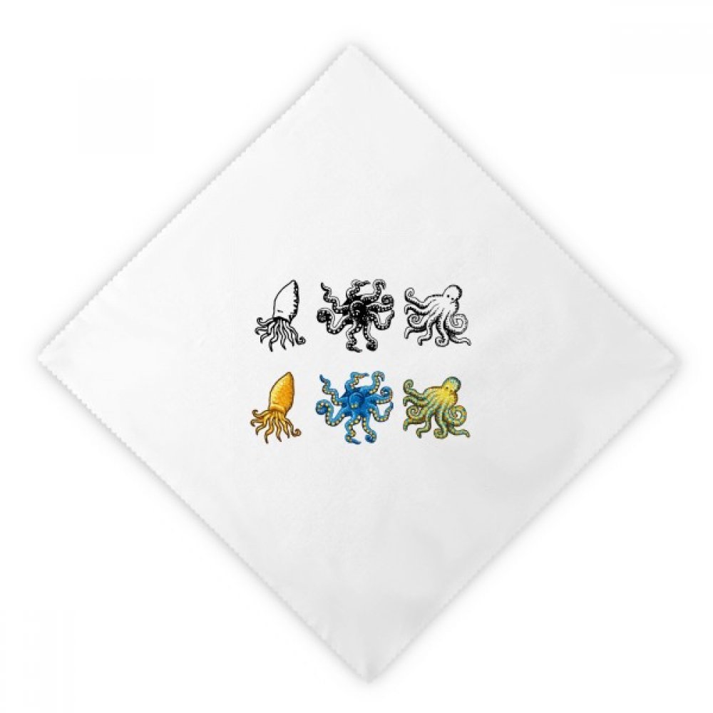 Servilletas de tela para almuerzo con ilustración marina de pulpo DIYthinker, juego de 2