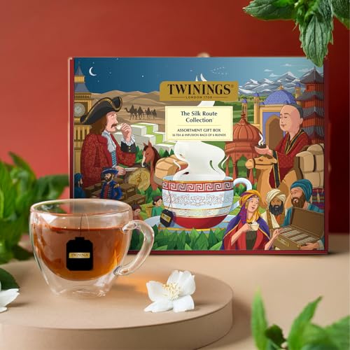Image of Twinings Assorted Teabags - The Silk Route Collection Gift Set, 36 Pcs Gift Box, 6 Tea Flavors, Earl Grey, English Breakfast, Black & More, Premium Green & Herbal Tea Variety Pack