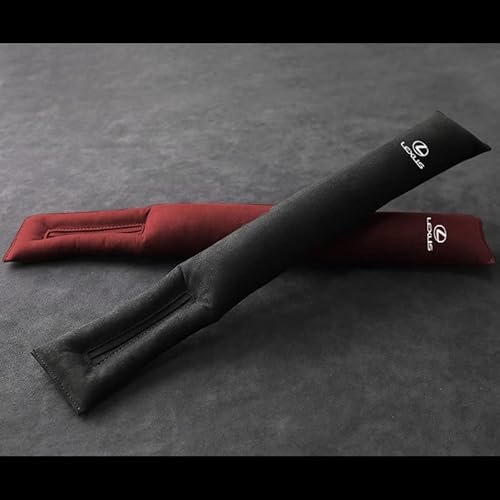 レクサス シートコンソール IS LF LX LC CT ES GS LS EX HS NX RX LX SC UX サイドクッション センター スボーツ式 隙間クッション シートサイド PUレザー カーシートギャップフィラー 2本セット 刺繍ロゴ入り小物入れ 落下防止