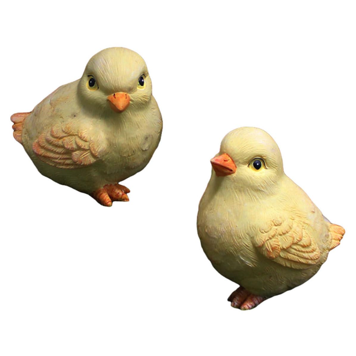 Pollito amarillo de resina con efecto visual realista para decoración de exteriores
