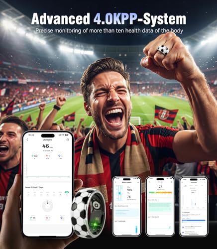 Image of Smart Ring & Wireless Charging Case【Pro Athlete Grade - Precision Sports Tracking】2026 World Tournament Soccer Fan Smart Ring for Women & Men, Fitness Wearable Device for Training & Sleep Tracking 7#