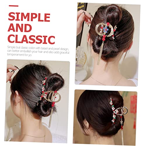 Épingle à cheveux de cuisine de luxe en métal doré : pinces à fleurs chic