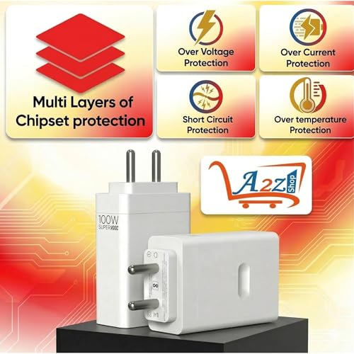 Image of OneePlus Original 100W Super Vooc Charger Fast Charging Compatible with Oneplus 10T, 10R, 10 Pro, 9 Pro, 9Rt, One Plus Fold Pad, 11 Pro, 11 R, Nord CE2, Nord CE 4, Nord CE Lite 5G,12R