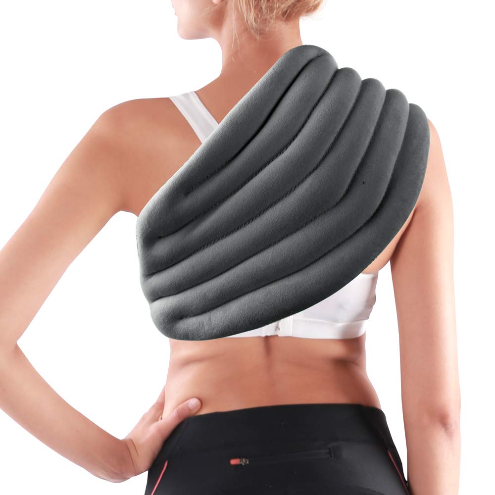 Coussin chauffant dos, Bouillotte micro-onde, coussin chauffant cervicales aux Graines de Lin, ceinture lombaire chauffante, 50 cm x 23 cm