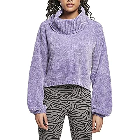 Urban Classics Sudadera Corta de Chenilla con Cuello de Tortuga para Mujer Cover