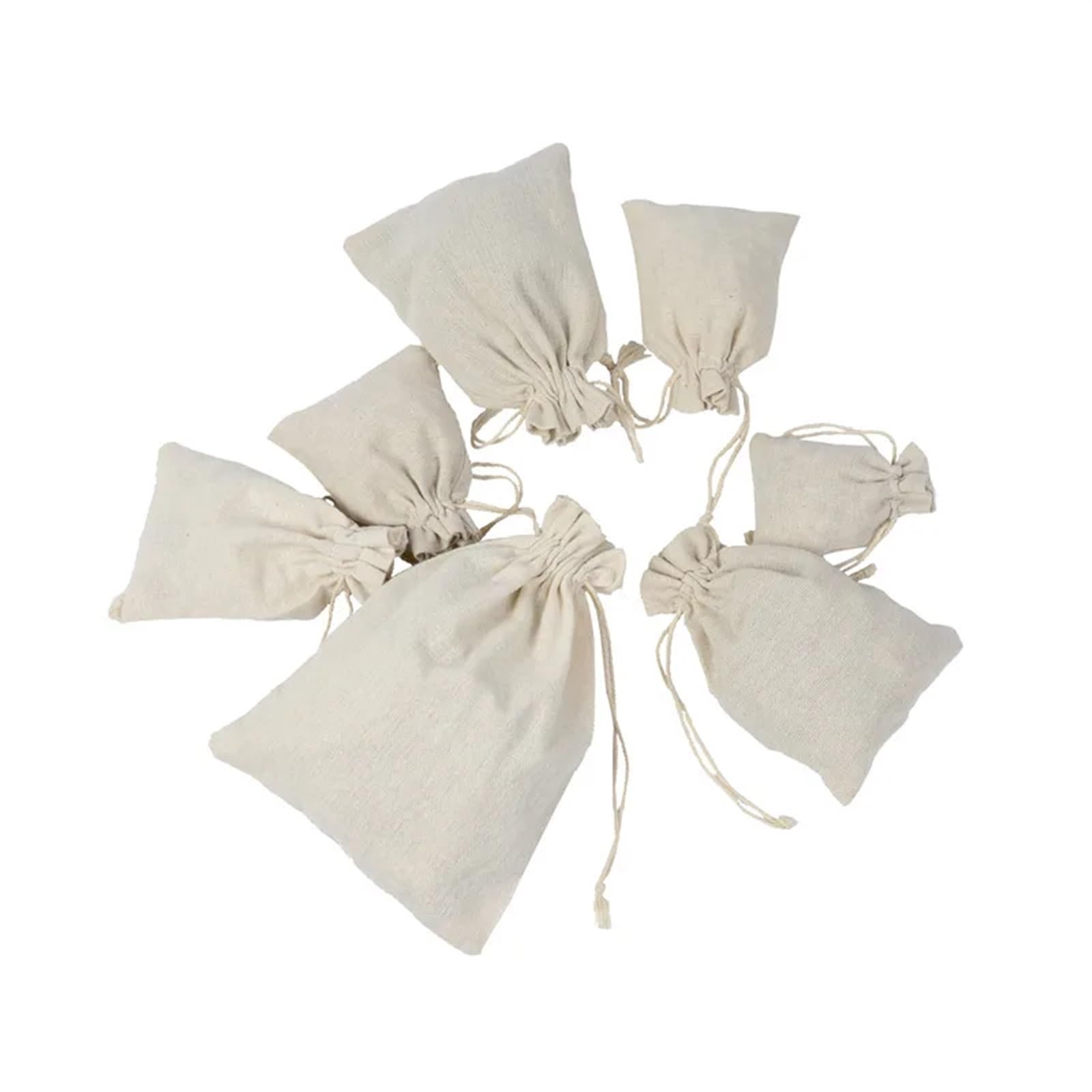 Sacs Cadeaux réutilisables à Cordon en Coton, Multi-Tailles, 10/50 pièces, Sacs d'emballage de Bijoux, décoration de fête de Mariage, Sac à Cordon, Pochette Cadeau(10X12CM_50PCS)