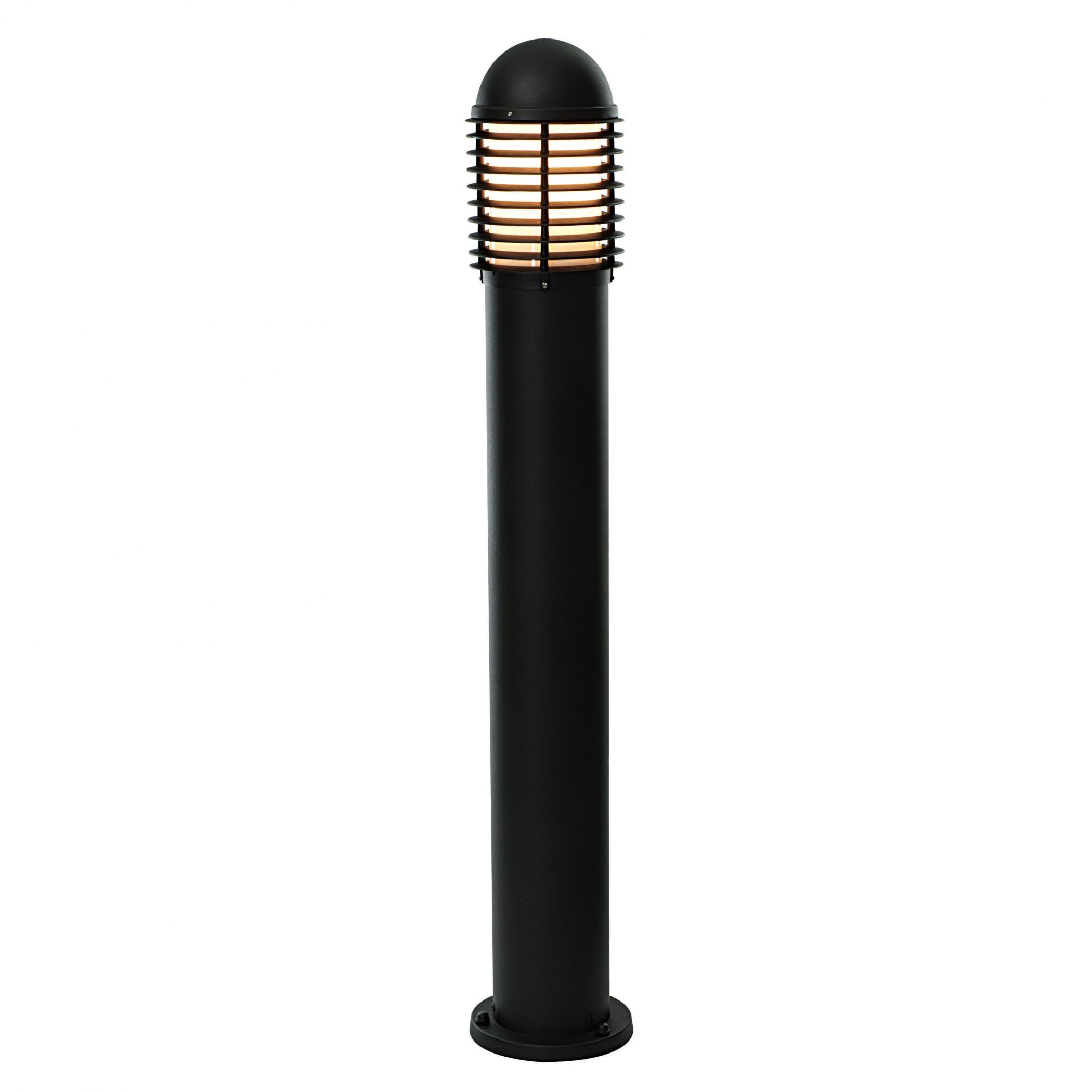 Saxby Louvre 60W Black Aluminium Outdoor Garden IP44 Ground Bollard Light