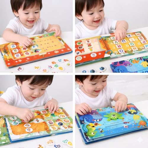 Image of Toddler Busy Book - Activity Binder for Kids 3+ Years | Montessori Learning Busy Board | Activity Book | Educational Toy | Easy to Carry Travel Book | Return Gift for Kids (Numbers 123)