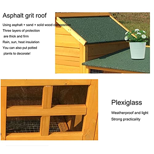 outdoor product Hühnerstall Aus Holz Im Freien, Doppellagiges Kaninchennest, Wetterfestes Tierhaus Und Geflügelstall Mit… – Bild 5