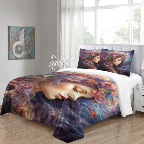 Housse de couette 200x200 papillon lit double avec taies - 6