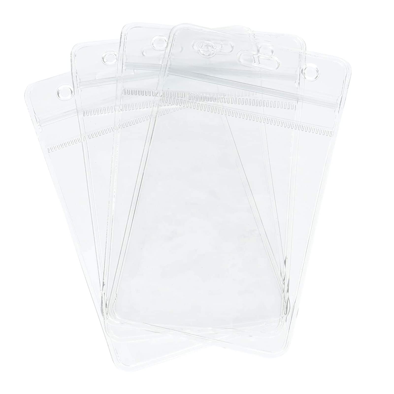 HOSL Namensschild, wasserdicht, transparent, Kunststoff, vertikal, 100 Stück