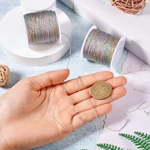 Hilo de bordar metálico poliéster 0.7mm 74.36 yardas miniatura 6