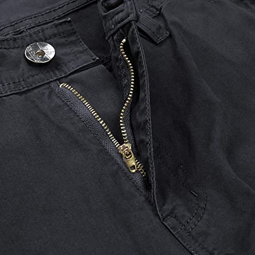 Lu's Chic Men's Chino Pants Cargo Workout Lounge Jogger Work Tapered Streetwear Trousers3