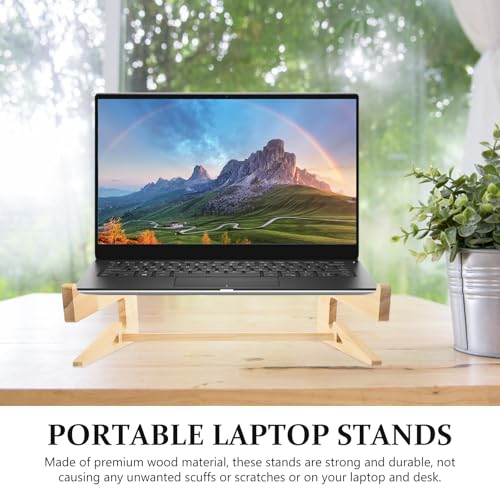 Soporte de Madera para Portátil Angoily Beige miniatura 3