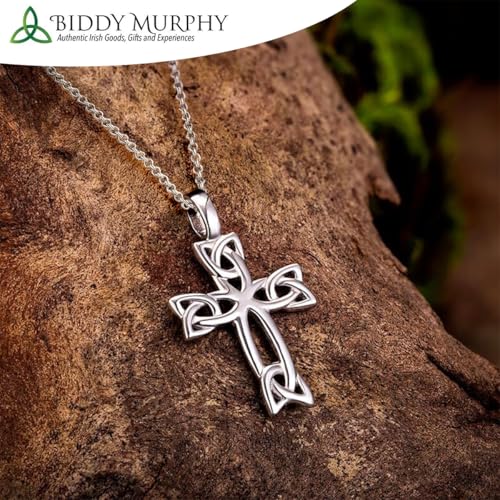 Celtic Cross Sterling Silver Trinity Knots Pick Chain Length4