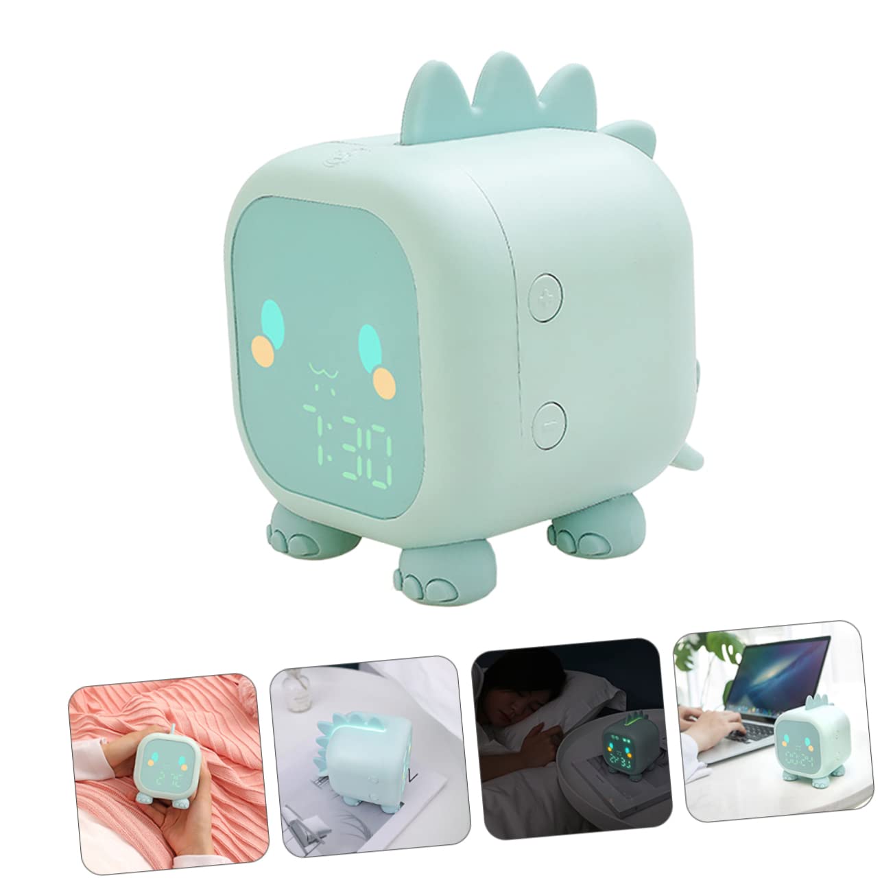 Despertador Electrónico Infantil Creativo Verde de Plástico 1pieza