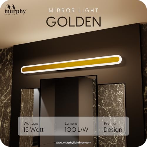 Image of Murphy LumaLine TrioGlow 15W Premium LED Mirror Wall Bathroom Light - with 3-in-1 Colour Cool White /Warm White /Natural White Linear Bar (Pack of 1)