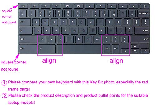 Protector para teclado compatible con Dell Chromebook 13.3" y 11.6" miniatura 2