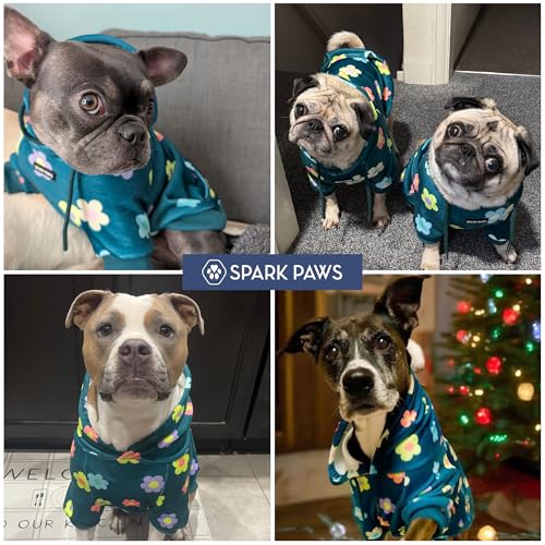Image of Spark Paws Dog Hoodie - Premium Dog Sweater for Small, Medium, and Large Dogs | Warm Outfits for French Bulldogs, Pitbull, Puppy, Winter Jacket Alternative - Daisy - 4XL