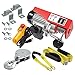 1320 Lift Electric Hoist Crane Remote Control Power System, Zinc-Plated Steel Wire Overhead Crane Garage Ceiling Pulley Winch w/Premium Straps (w/Emergency Stop Switch)