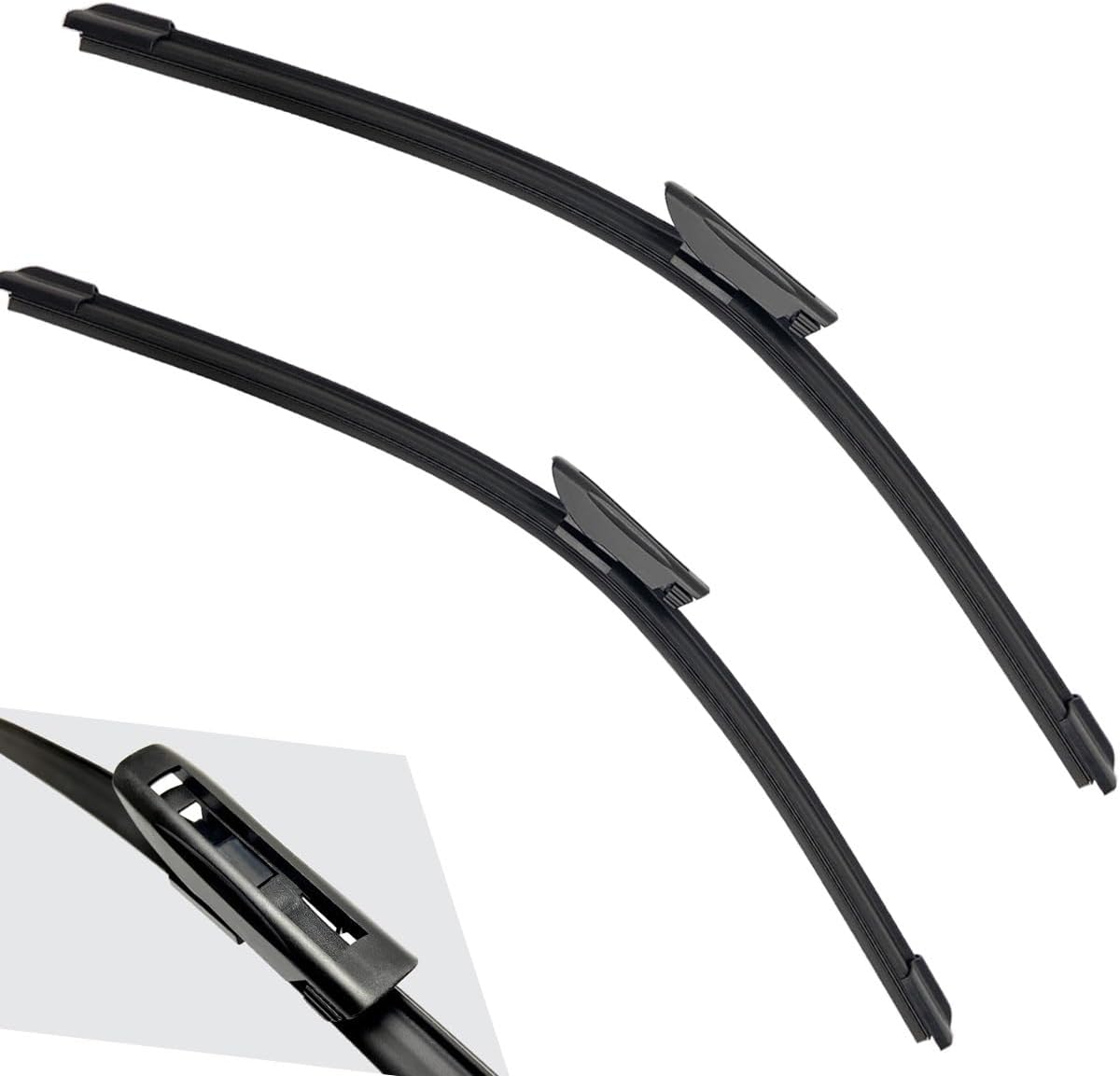 Limpiaparabrisas delantero compatible con Dacia Sandero MK2 2016-2019, limpiaparabrisas delantero de goma suave, parabrisas automático de 22