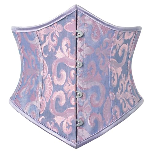 Image of Scarlet Darkness Corset Belt for Women Fishbone Wide Corset Pirate Belt | Fishbone Support, Front Buckle, Lace Up Back, Goth Renaissance Costume Accessory
