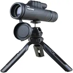 Mira telescopica compacta, portatil, para tiro de precisao, longa distancia, objetiva, preta, duravel, resistente.