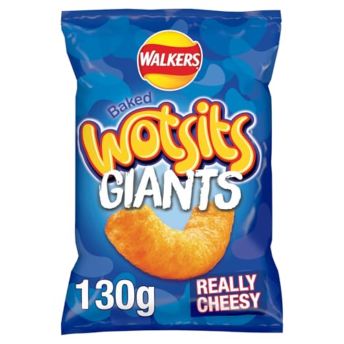 Walkers Wotsits Giants Really Cheesy Vegetarian Baked Snacks 130 g