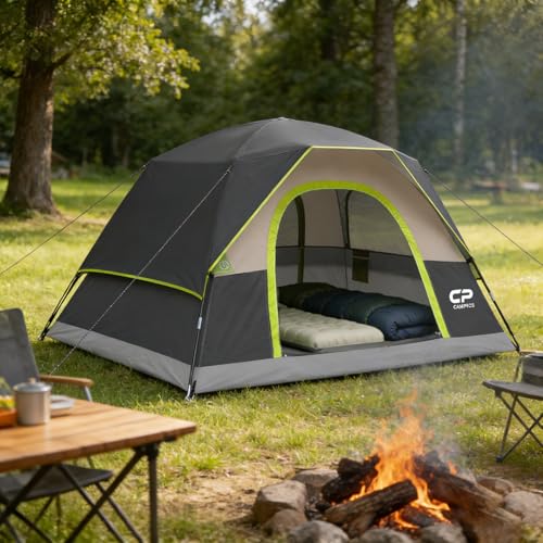 Image of CAMPROS CP Tents for Camping 2 /4 /6 Person, Waterproof Windproof Dome Tent