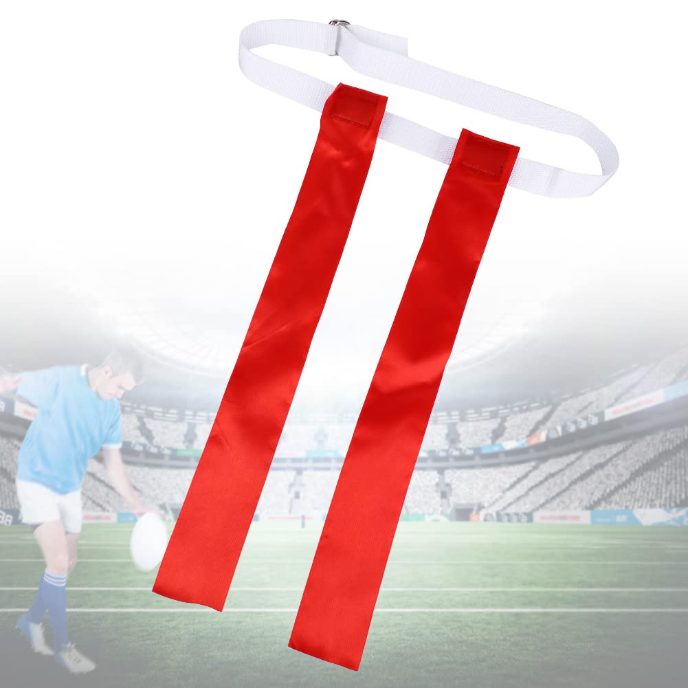 Yuecoom Football Waist Flag, Flag Football Belts Flags for Flag Football American Teenagers Race Sport Game Waist Tear Sonic Boom Belt Football Replacement Flag (red)