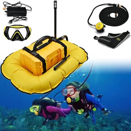 Tragbares Tauchsystem Wiederaufladbar - Tanklos Mit Luftkompressor Für Tauchen & Angeln