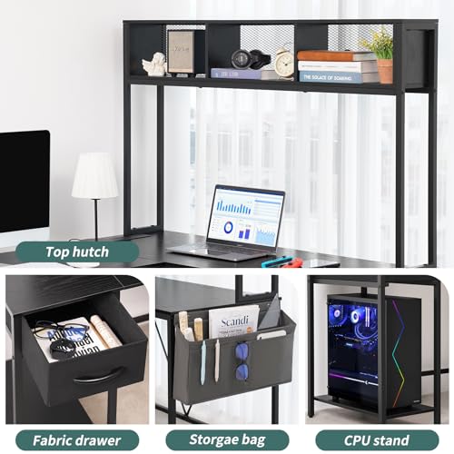 Yoobure W02-LSDS01BLACK L Shaped Desk Gaming Desk thumb #7