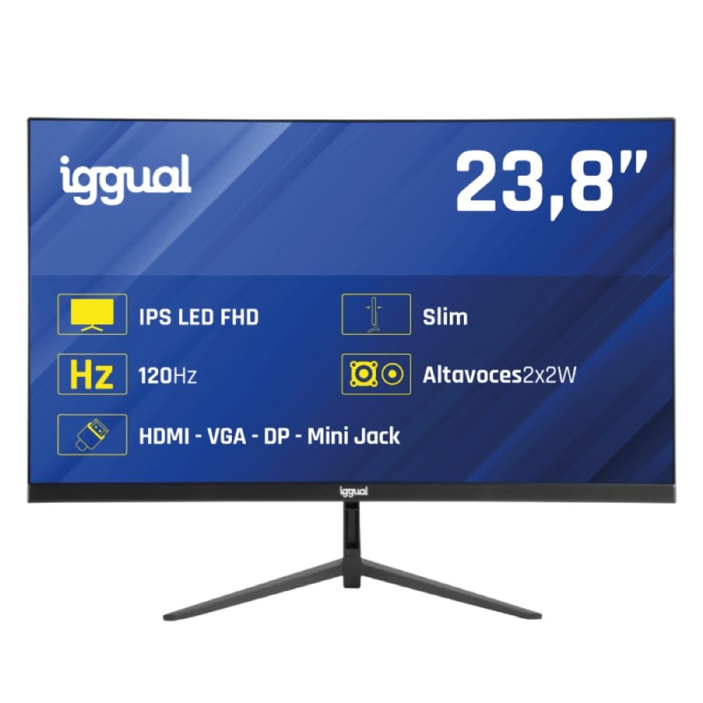 iggual Monitor 24" 1ms FHD 120Hz VGA HDMI DP MM