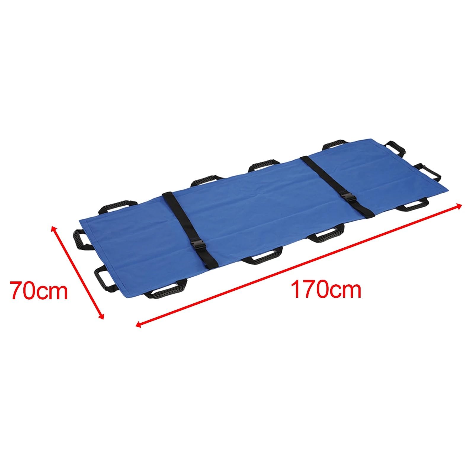 Brancard Portable Civière souple pliable avec 12 poignées en nylon, civière portable for les patients, for la maison, lieux sportifs, aides familiales et urgences(Black 02)