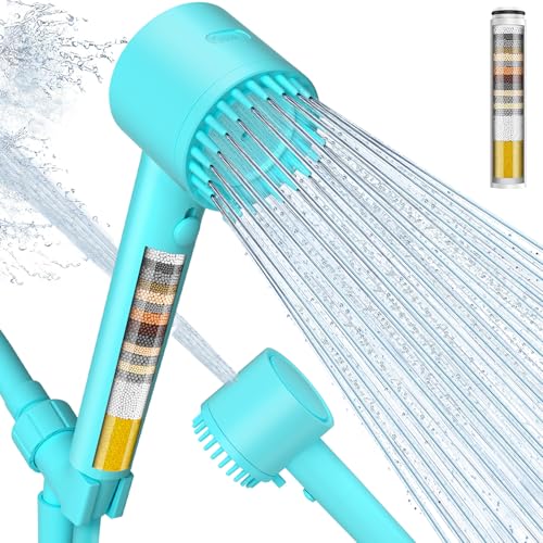 Image of Filtered Shower Head with Handheld, Showerhead with Filters Emerald green