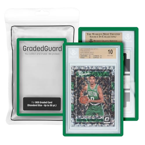 GradedGuard BGS Card Slab Protector Case Standard BGS Size Impact Resistant TPU Holder Drop & Scratch Proof Frame for Graded Sports TCG Collectible Trading Cards. (Green)