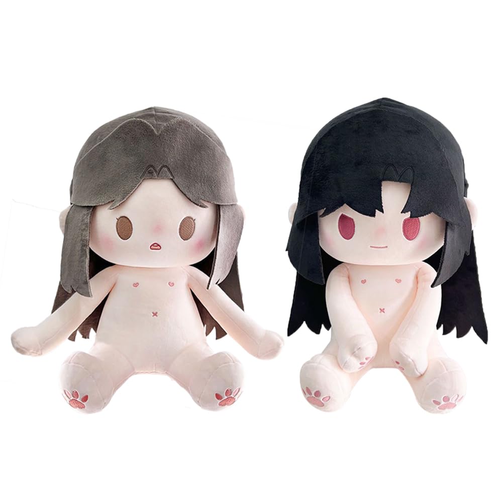 Xie lian/Hua Cheng - Cuscino in peluche sostituibile, 40 cm | Cuscino a forma di personaggio seduto, in cotone PP, per camera da letto, divano, decorazioni, regali per i fan