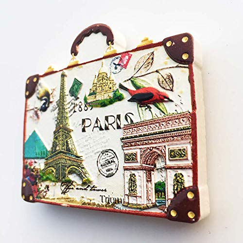 Imán de nevera decorativo 3D Paris Francia resina miniatura 4