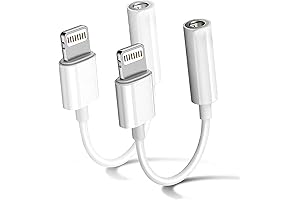 Lightning to 3.5mm iPhone Headphone Jack Adapter (2-Pack)