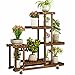unho Estanteria para Macetas Ruedas Exterior Interior, Soporte para Plantas de Madera con 6 Niveles Estante Decorativo para Macetas para Oficina Jardín Patio Balcón Salón 95 × 25 × 102cm