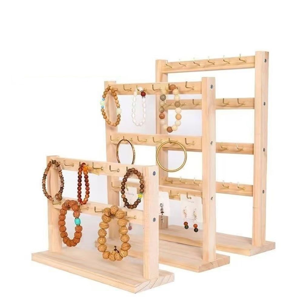 Armadi Wooden Jewelry Display Stand Hooks for Bracelets | Necklaces Earrings Organizer